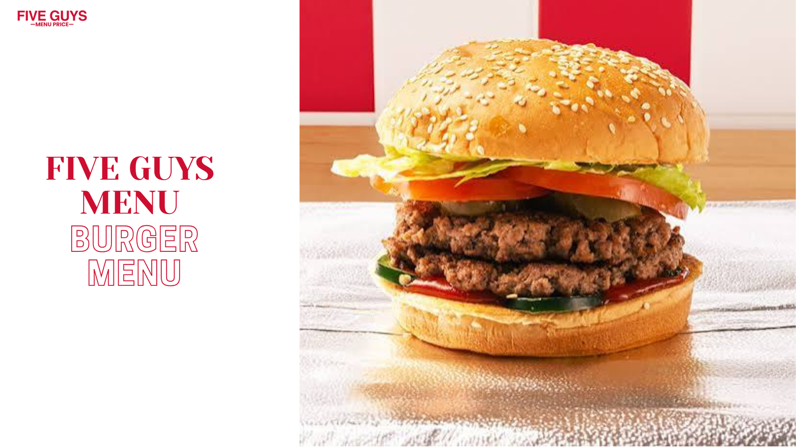 five guys burger menu