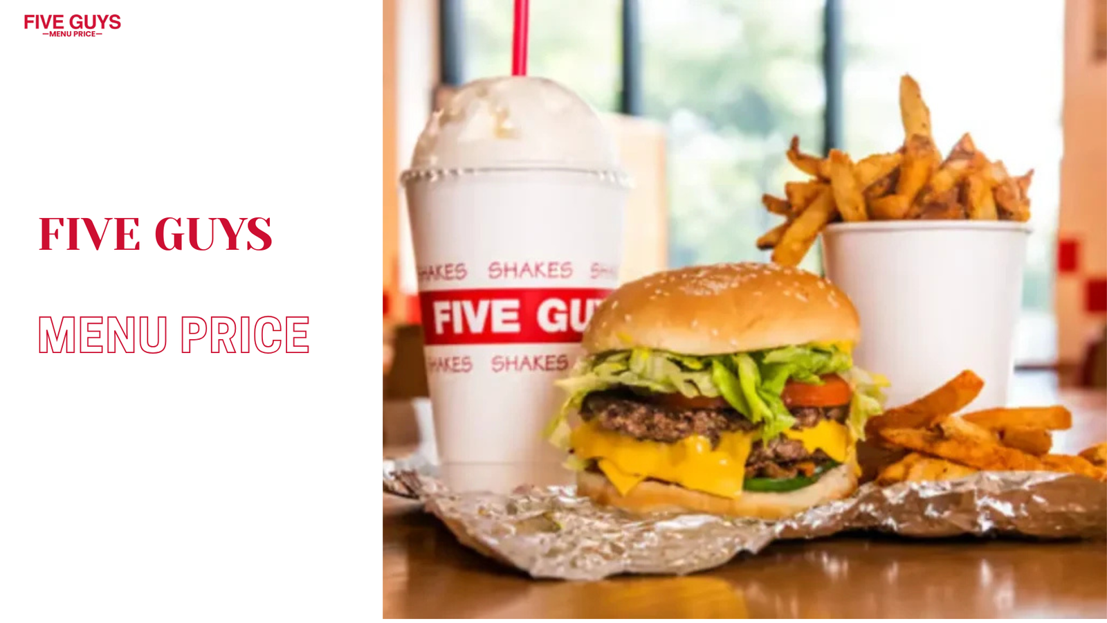 five guys menu price