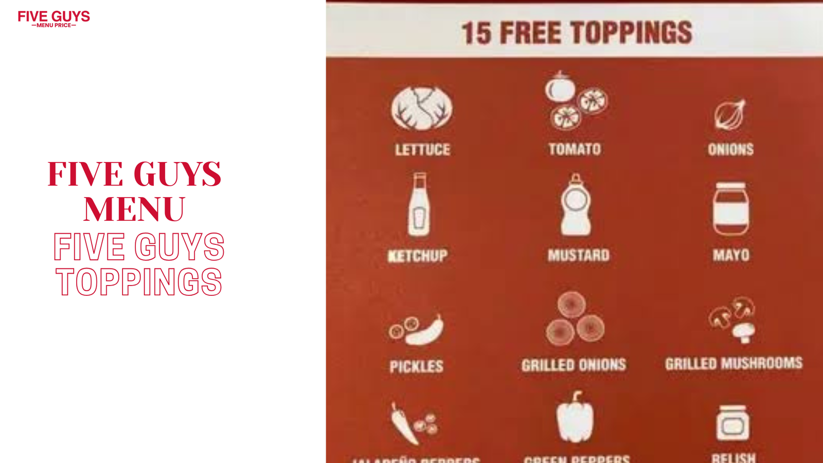 Five Guys Toppings